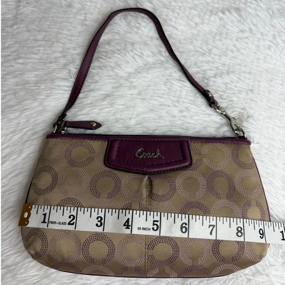 COACH y2k Purple Signature Canvas Wristlet Mini Purse - Picture 11 of 11